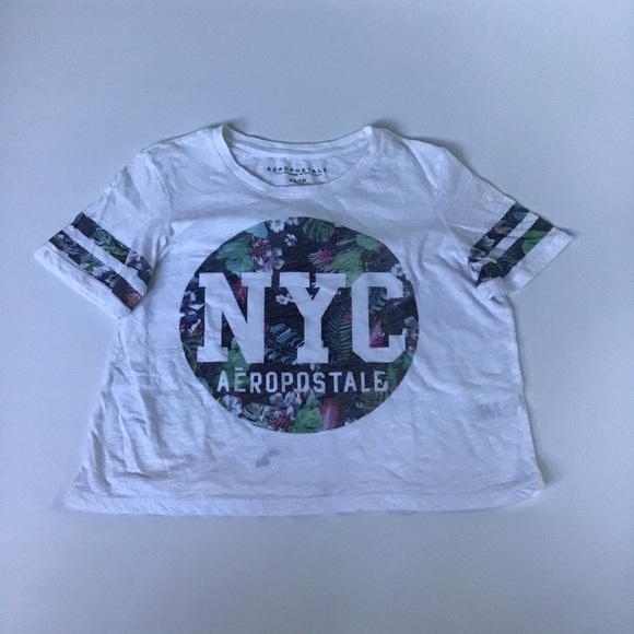 AEROPOSTALE floral NYC top - Picture 2 of 5